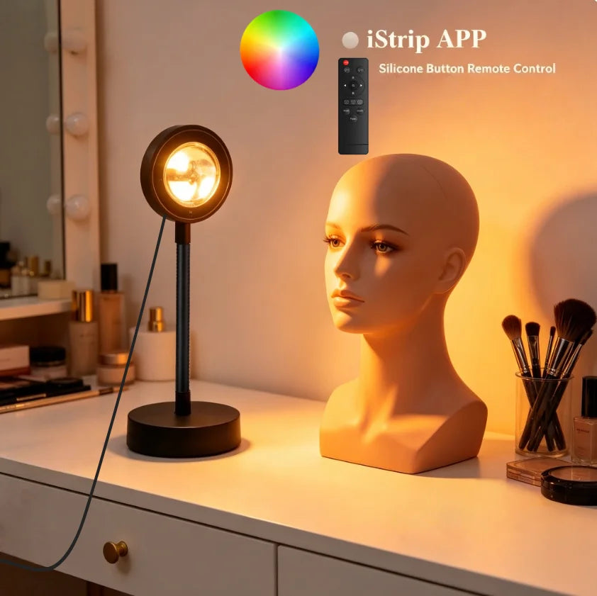 LED Sunset Lamp Colorful Room Projector
