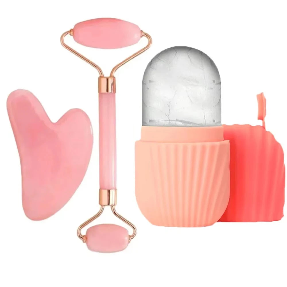 Gua Sha Jade Roller Facial Tool Set