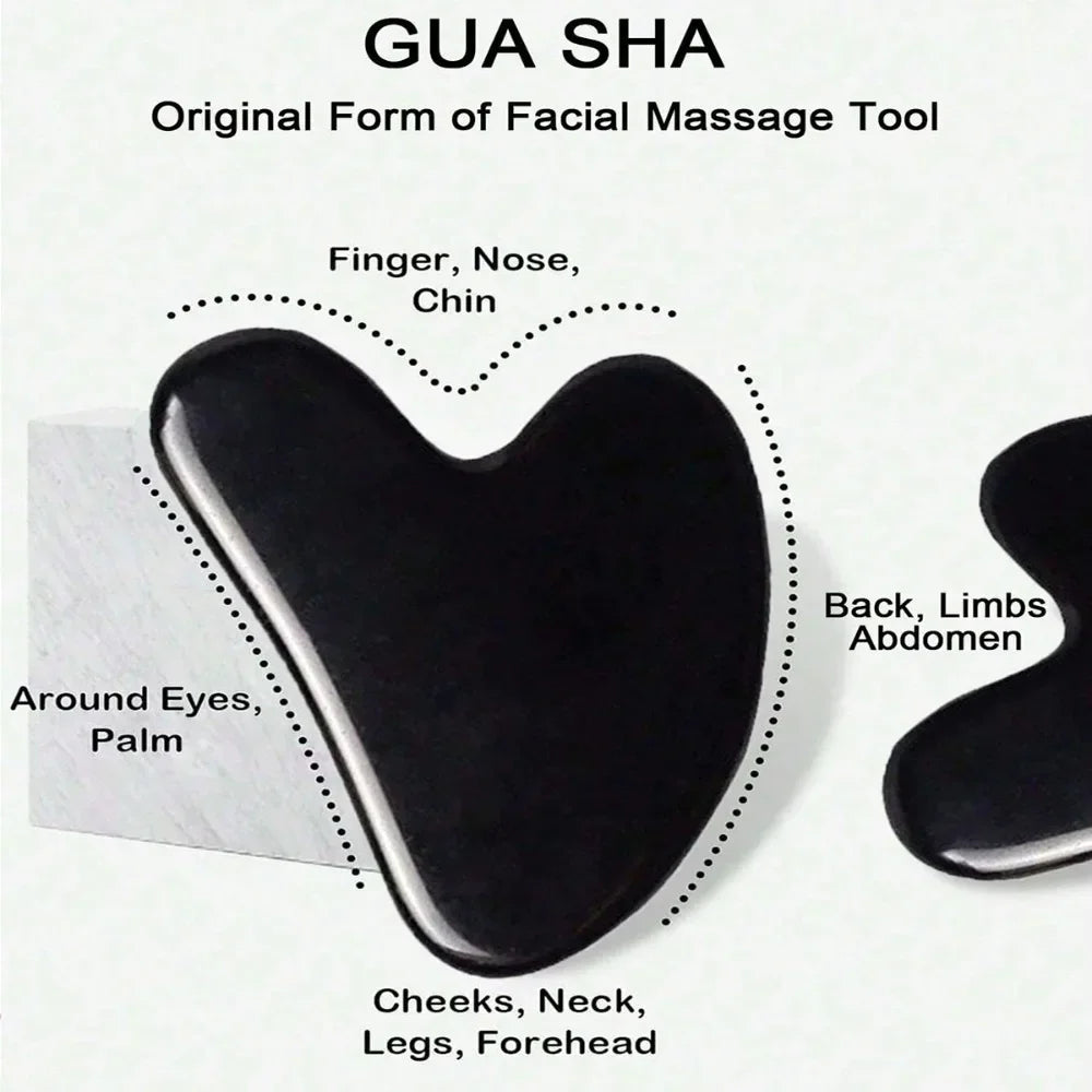 Gua Sha Jade Roller Facial Tool Set