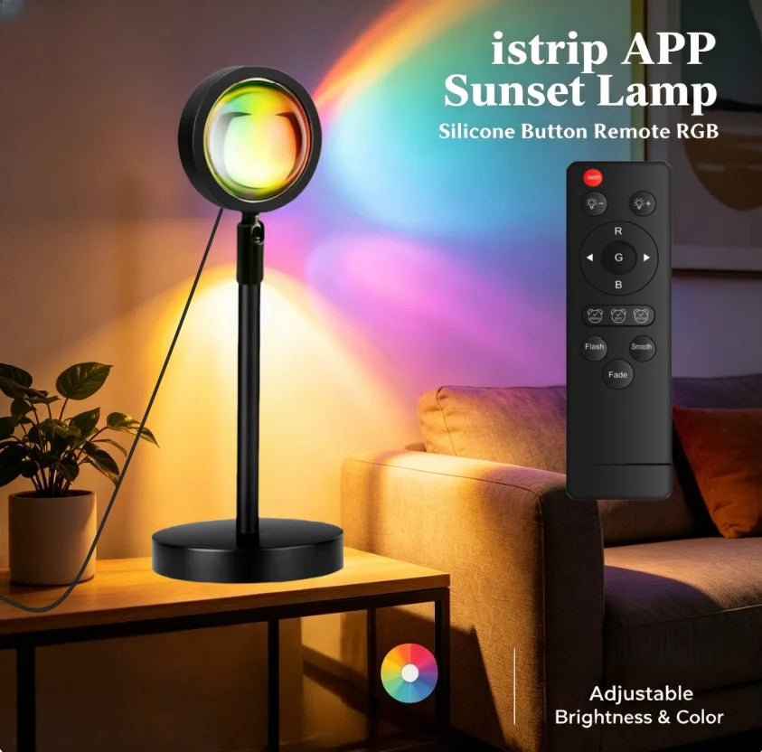 LED Sunset Lamp Colorful Room Projector