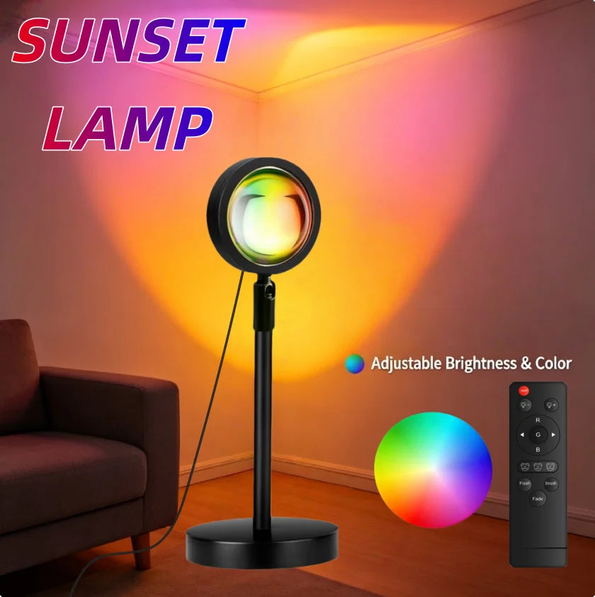 LED Sunset Lamp Colorful Room Projector