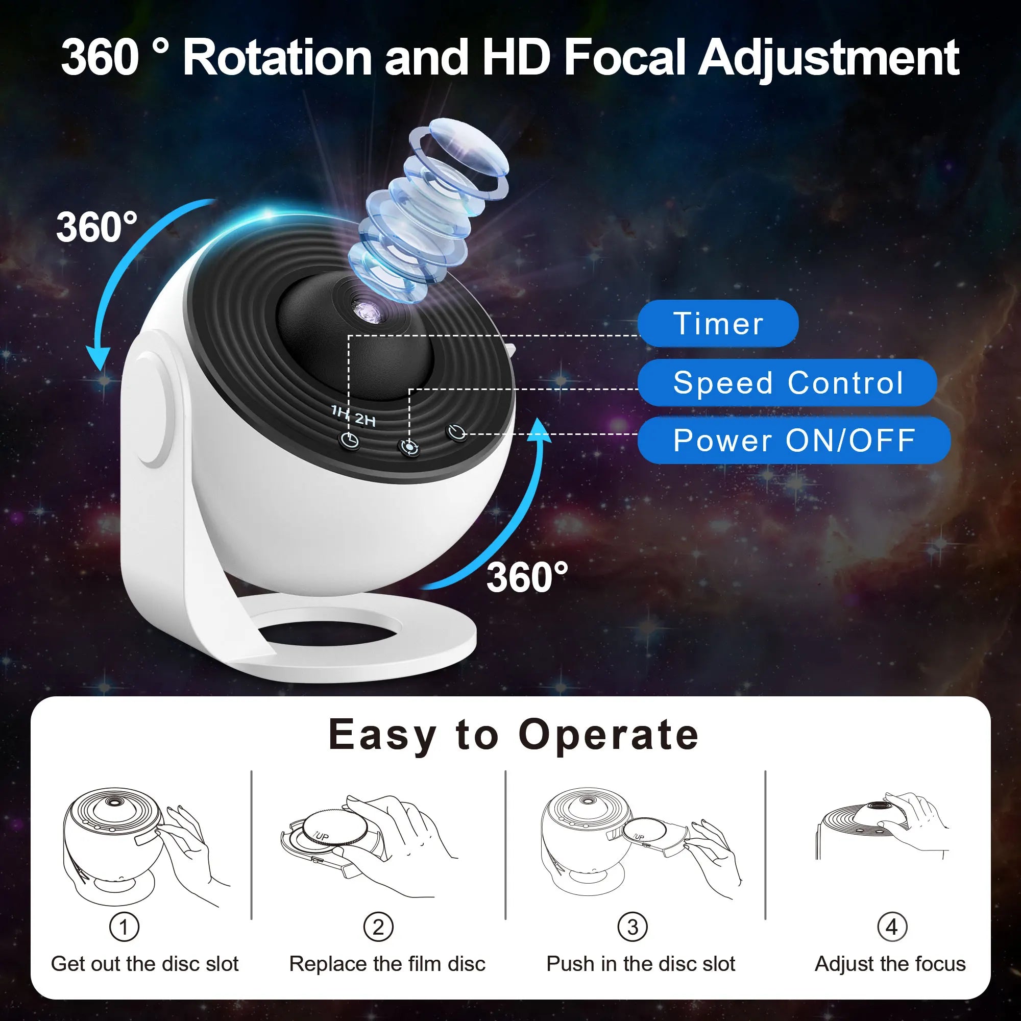 13-in-1 Galaxy Star Projector