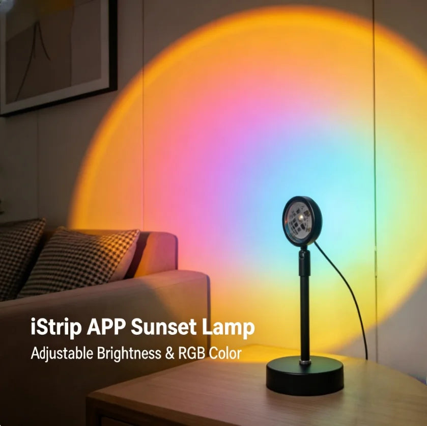 LED Sunset Lamp Colorful Room Projector