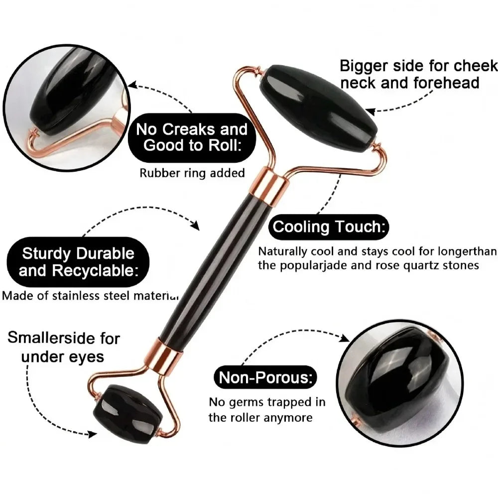 Gua Sha Jade Roller Facial Tool Set