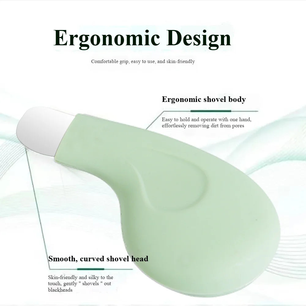 Ergonomic Blackhead Remover Shovel, Gentle Stainless Steel Facial Pore Cleaner, Skin-Friendly Deep Cleansing Tool for Blackheads, Acne & Dead Skin Removal, Portable Home & Travel Skincare Tool
